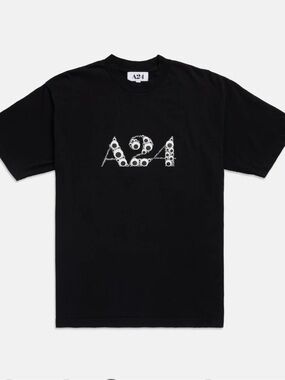 A24 Everything Everywhere All At Once Googly Eye Puff Print T-shirt Black